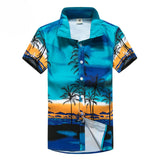 2018 Summer Printing Hawaiian Shirt Men Short Sleeve Casual Mens Shirt