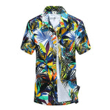 2018 Summer Casual Hawaiian Shirt Men Short Sleeve Printing Beach Mens Shirts M-5XL