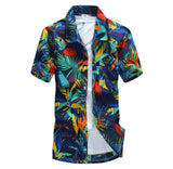 2018 Summer Casual Hawaiian Shirt Men Short Sleeve Printing Beach Mens Shirts M-5XL