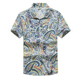 2018 Summer Casual Hawaiian Shirt Men Short Sleeve Printing Beach Mens Shirts M-5XL