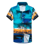 2018 Summer Casual Hawaiian Shirt Men Short Sleeve Printing Beach Mens Shirts M-5XL