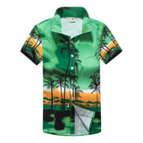 2018 Summer Casual Hawaiian Shirt Men Short Sleeve Printing Beach Mens Shirts M-5XL