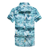 2018 Summer Casual Hawaiian Shirt Men Short Sleeve Printing Beach Mens Shirts M-5XL