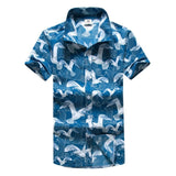 2018 Summer Casual Hawaiian Shirt Men Short Sleeve Printing Beach Mens Shirts M-5XL