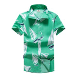 2018 Summer Casual Hawaiian Shirt Men Short Sleeve Printing Beach Mens Shirts M-5XL