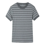 Summer Hot Striped tshirt Men Cotton Casual Short Sleeve T-shirt For Men