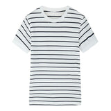 Summer Hot Striped tshirt Men Cotton Casual Short Sleeve T-shirt For Men