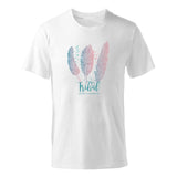 ENZGZL 2019 New Summer T Shirt Mens 100% cotton T-shirts male feather print Tee Short Sleeve High Quality Boys Tshirt BLACK c3ym