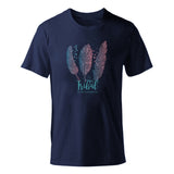 ENZGZL 2019 New Summer T Shirt Mens 100% cotton T-shirts male feather print Tee Short Sleeve High Quality Boys Tshirt BLACK c3ym