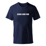 ENZGZL 2019 New Summer T Shirt Man 100% cotton T-shirts male Jesus love you print Tee Short Sleeve High Quality Boy Tshirt black