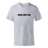ENZGZL 2019 New Summer T Shirt Man 100% cotton T-shirts male Jesus love you print Tee Short Sleeve High Quality Boy Tshirt black