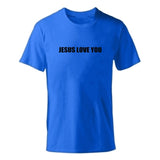 ENZGZL 2019 New Summer T Shirt Man 100% cotton T-shirts male Jesus love you print Tee Short Sleeve High Quality Boy Tshirt black