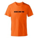 ENZGZL 2019 New Summer T Shirt Man 100% cotton T-shirts male Jesus love you print Tee Short Sleeve High Quality Boy Tshirt black
