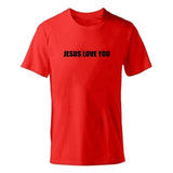 ENZGZL 2019 New Summer T Shirt Man 100% cotton T-shirts male Jesus love you print Tee Short Sleeve High Quality Boy Tshirt black