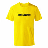 ENZGZL 2019 New Summer T Shirt Man 100% cotton T-shirts male Jesus love you print Tee Short Sleeve High Quality Boy Tshirt black