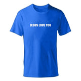 ENZGZL 2019 New Summer T Shirt Man 100% cotton T-shirts male Jesus love you print Tee Short Sleeve High Quality Boy Tshirt black