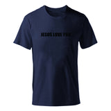 ENZGZL 2019 New Summer T Shirt Man 100% cotton T-shirts male Jesus love you print Tee Short Sleeve High Quality Boy Tshirt black