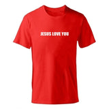 ENZGZL 2019 New Summer T Shirt Man 100% cotton T-shirts male Jesus love you print Tee Short Sleeve High Quality Boy Tshirt black