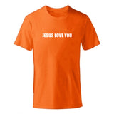 ENZGZL 2019 New Summer T Shirt Man 100% cotton T-shirts male Jesus love you print Tee Short Sleeve High Quality Boy Tshirt black