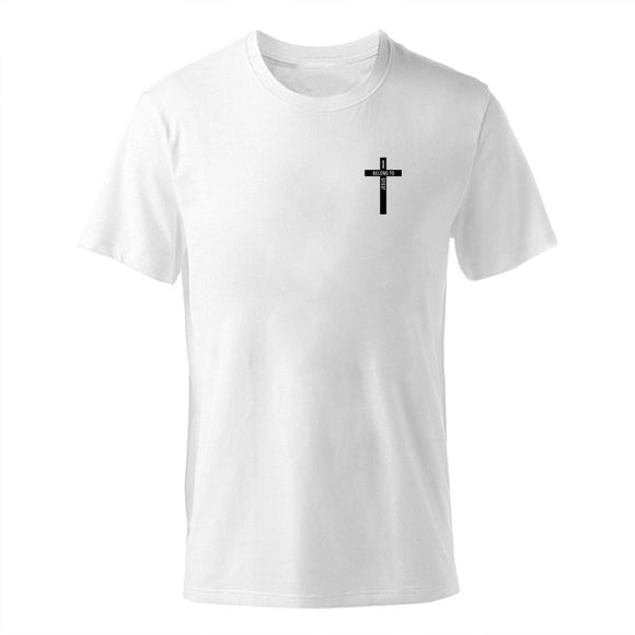 ENZGZL 2019 New Summer T Shirt Man 100% cotton T-shirts male cross  print Tee Short Sleeve Round neck Boys Tshirt black