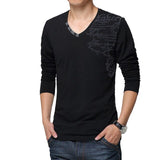 2019 New Fashion Long Sleeve Men T Shirt Cotton Casual T-shirt For Men Designer Spring Autumn Tee Shirt Homme