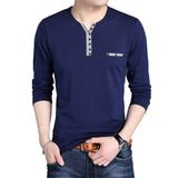 2019 New Fashion Long Sleeve Men T Shirt Cotton Casual T-shirt For Men Designer Spring Autumn Tee Shirt Homme