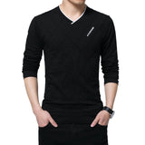 2019 New Fashion Long Sleeve Men T Shirt Cotton Casual T-shirt For Men Designer Spring Autumn Tee Shirt Homme